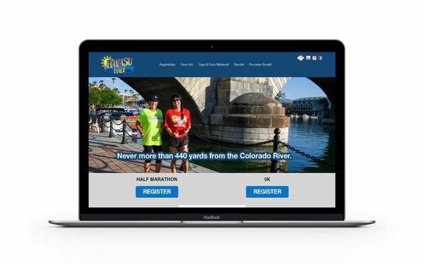 Website design for Havasu Half.