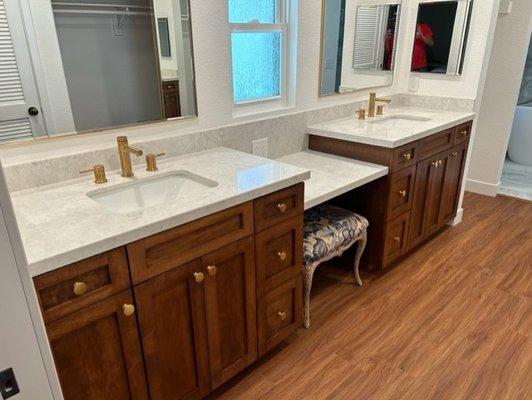 Bathroom cabinetry.