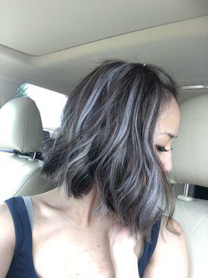 Silver/grey hair - after 2 to 3 sessions