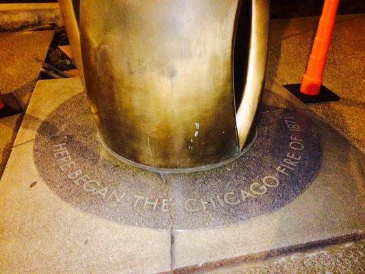 Site of where the Chicago Fire started