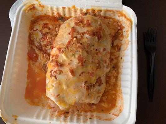 Wet burrito, $8.50. It's huge!