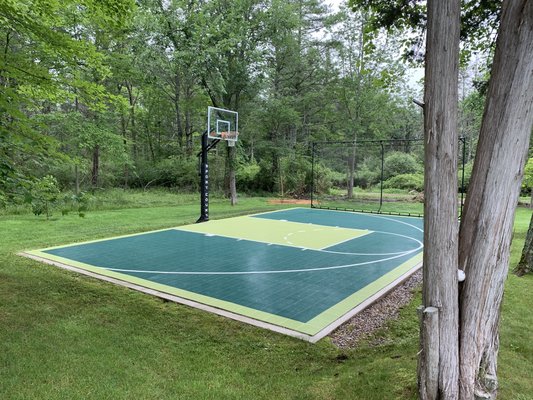 Sports court cleaning