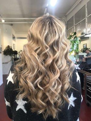 Balayage to blonde