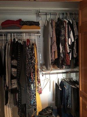 This is the front angle of the closet.