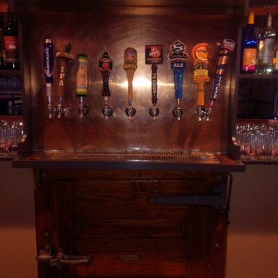 Many Local and Craft beers on tap.