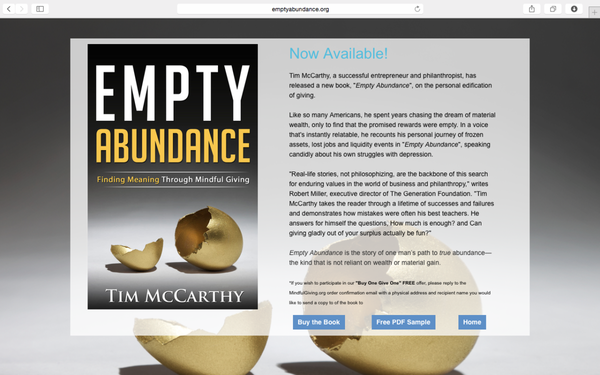 An example of our work... www.EmptyAbundance.org