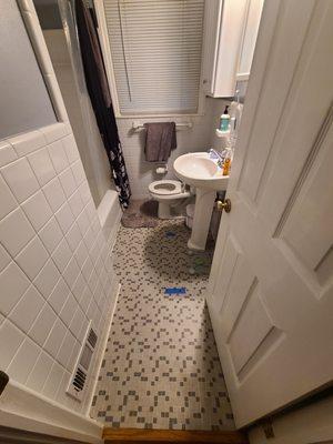 Bathroom renovation.