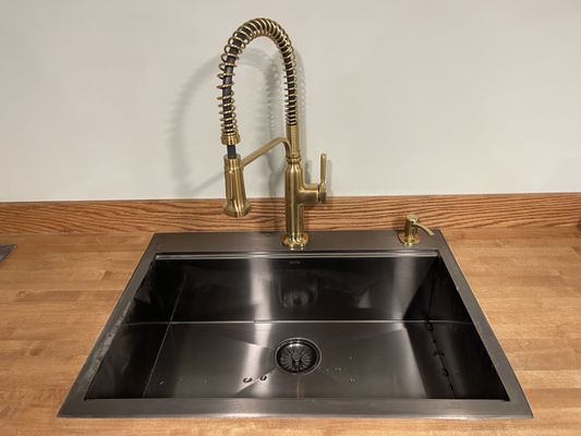 Sleek Basement Bar Sink