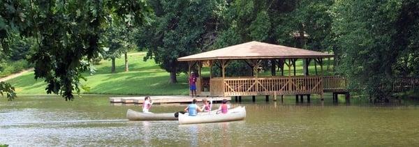 canoeing on the lake