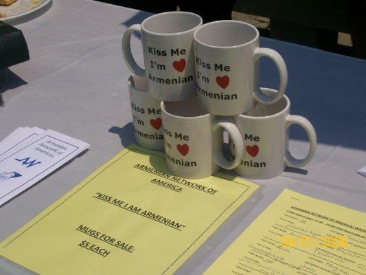 Kiss me I am Armenian Mugs at Festival