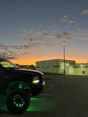 Beautiful sunset at the St. Lucie county jail