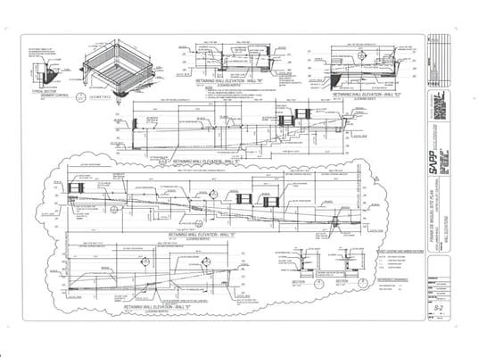 site grading,drainage and retaining wall