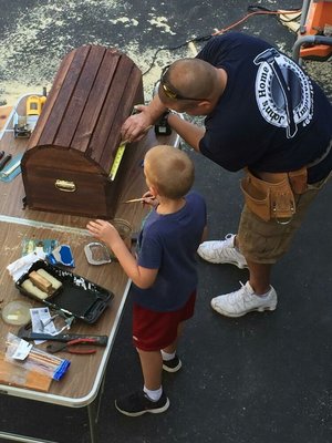 Me and my son working on a custom project!