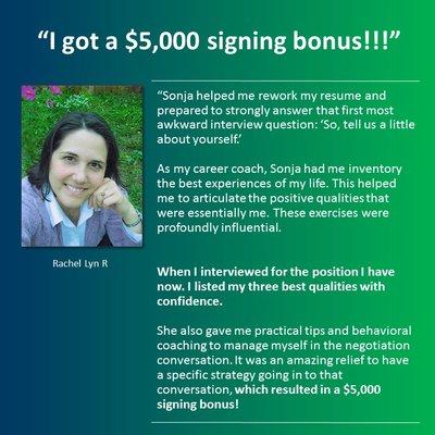 Rachel Lyn received a $5,000 signing bonus! Dynamo Careers