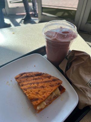 Italian panini and smoothie