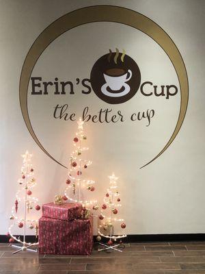 Cute decor for the holidays at Erin's Cup