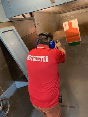 Firearms training at the Nassau County Range in Uniondale.