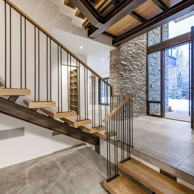 Floating Stairs and modern railing