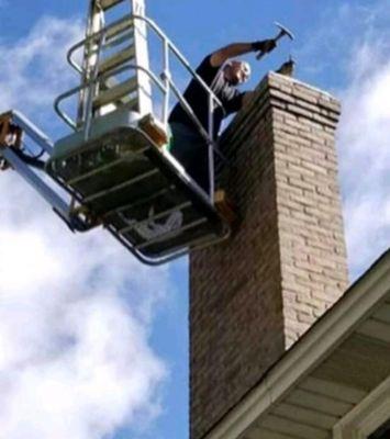 Chimney  repair.