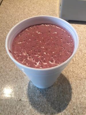 Morning smoothie after a little stair workout.