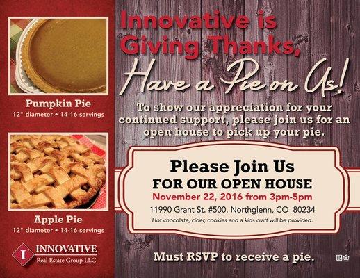 Have a Pie on Us!