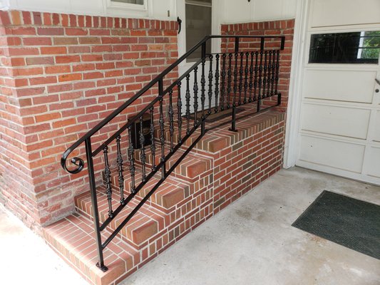 Custom steel hand rail based on customer's design.