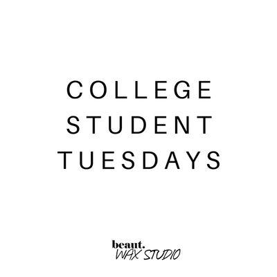 COLLEGE STUDENTS SAVE EVERY TUESDAY ON SERVICES W/ VALID COLLEGE ID