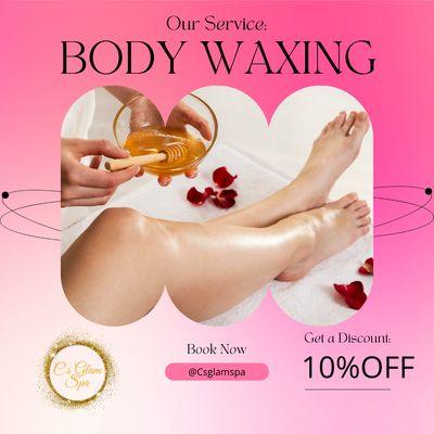 Body waxing, eyebrow, lips, Underarm, arm Back and Bikini