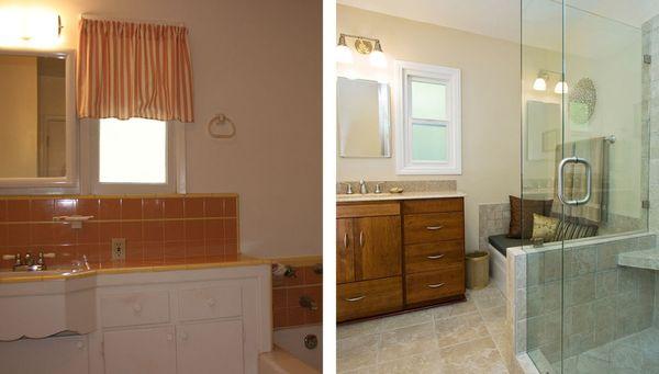 Bath Remodel Before and after