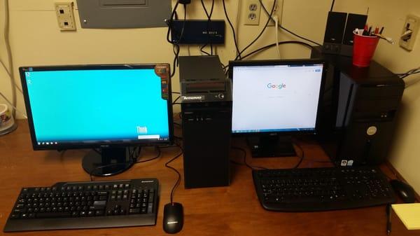 New Lenovo ThinkCentre desktops with Intel Core i3, 8GB RAM, 500GB hard disk drive, DVD R, and choice of Windows 7 Profession...