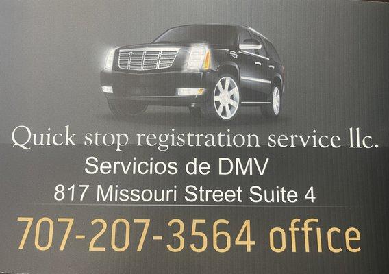 Quick Stop Registration Service