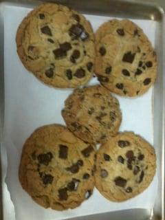 4.5 oz Chocolate Chunk Cookies Baked fresh daily.  Yummy!!!!!