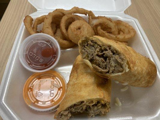 Deep Fried Cheesesteak Wrap