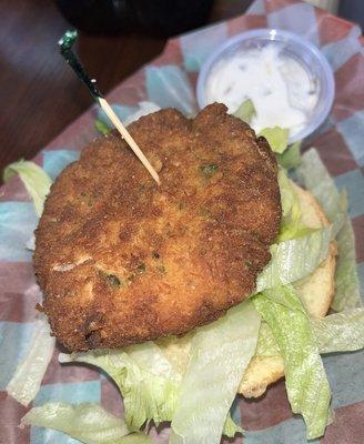 Crab cake sandwich