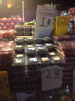 $1.00 blueberries