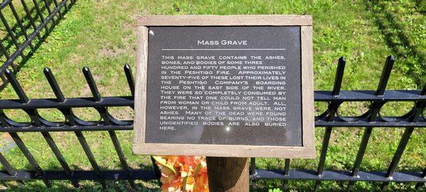 Mass grave of fire victims.