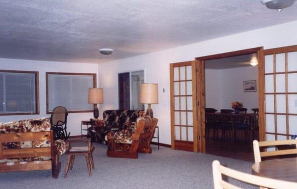 Penthouse Living Room, view into dining room