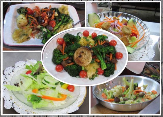 For veggie lovers: our vegetable platter and salad