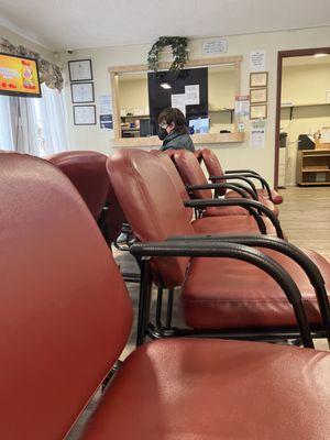 Despite the uptick in COVID again, this medical office claims to have no masks available.