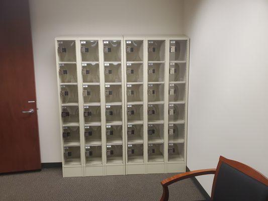 Lockers are provided at no charge.