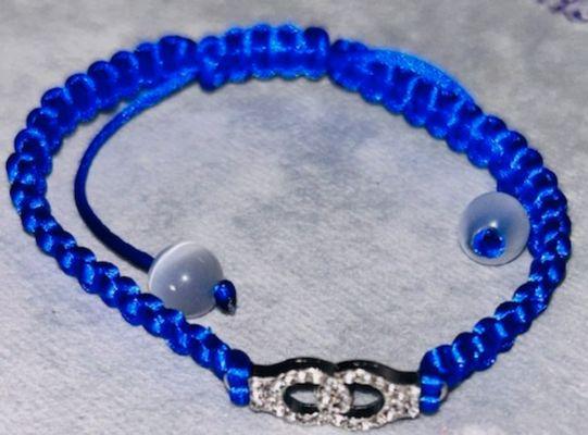 Blue Handcuff Macrame Bracelet