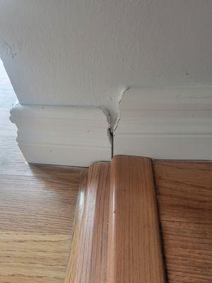 "Professional" baseboard installation