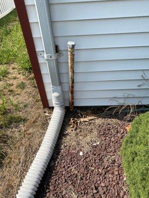 Vent pipe for an underground storage tank.