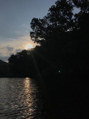 Sunset on the (small) man made lake.