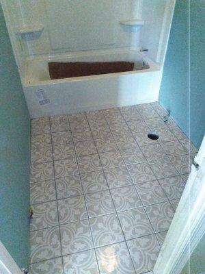 bathroom tile floor