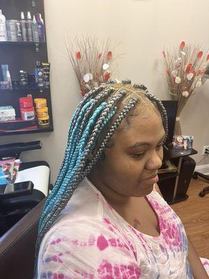 Medium box braids