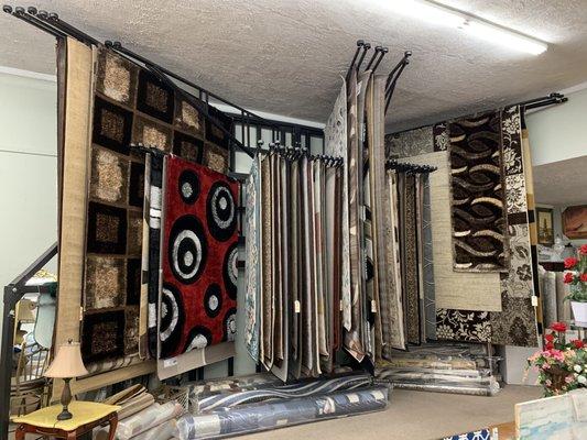 Small area rugs+ large ones too. ALWAYS stocked up. And very good prices