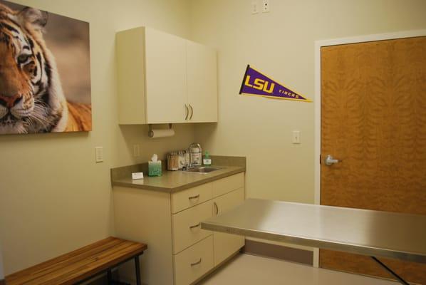 LSU themed exam room!