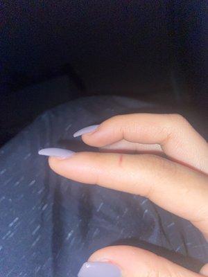 Nail tip does not fit my nail bed, these are acrylics but are virtually flat, the few nails with an apex have it in the wrong place.