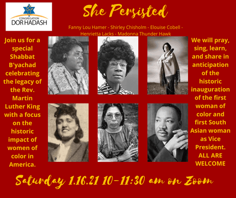 This was a recent program highlighting women of color in memory of MLK.